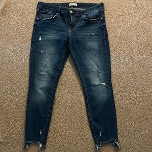 Zara distressed skinny jeans